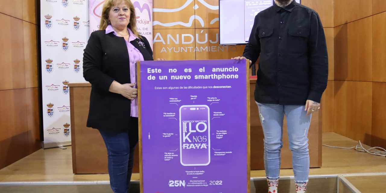 Andújar aborda la violencia de género digital en la campaña «Desconectar de lo k nos raya» con motivo del 25N